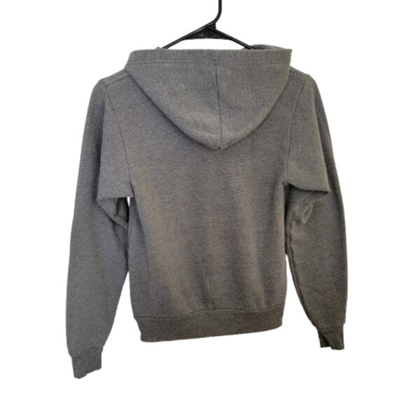 Love Puzzle Piece Graphic Hoodie Sweatshirt  Gray Black Girls Small 7-8 - Picture 3 of 12